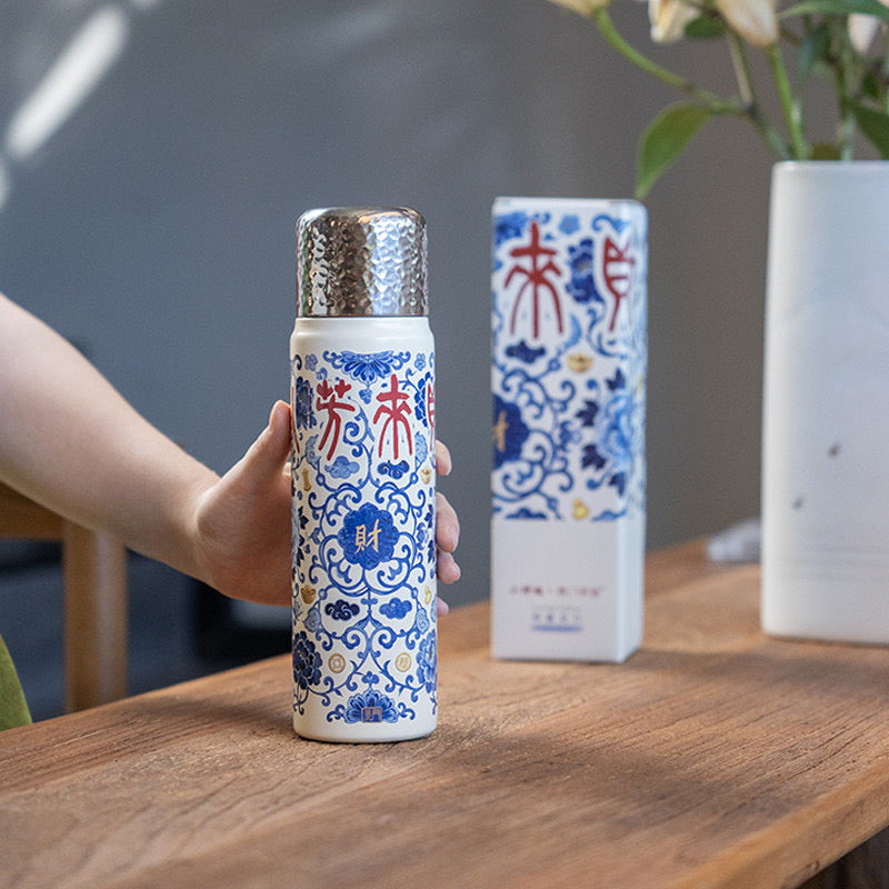 Ba Fang Lai Cai Ceramic-lined Insulated Flask – Limited New Year Edition