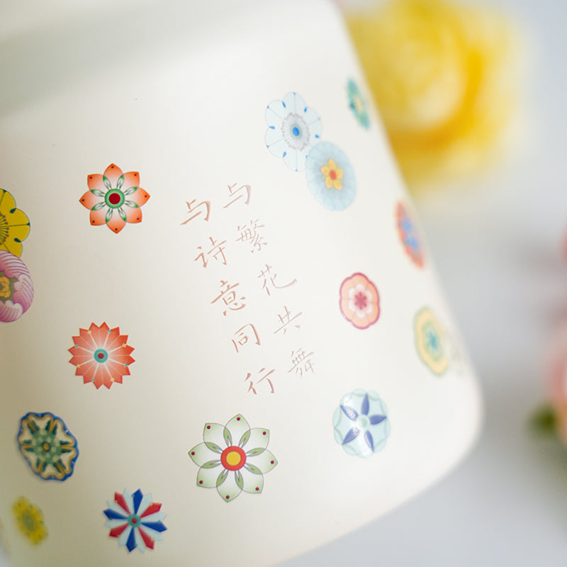 Floral White | Ceramic-lined Thermos Teapot