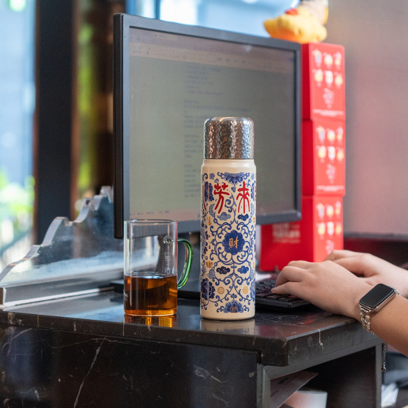 Ba Fang Lai Cai Ceramic-lined Insulated Flask – Limited New Year Edition