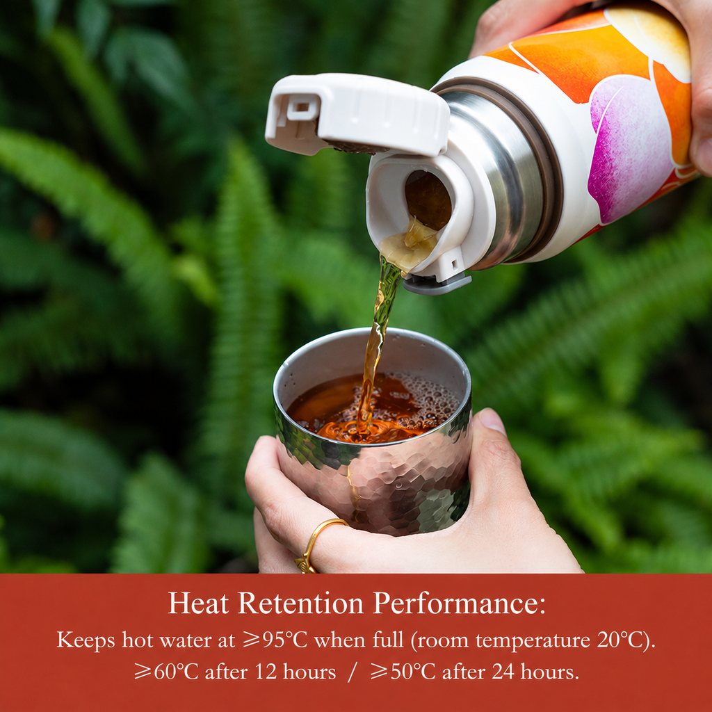 Jin Yu Man Tang – Ceramic-Lined Insulated Tea Flask 550ml