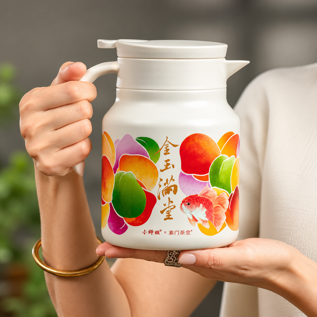 Jin Yu Man Tang – Ceramic-Lined Thermos Teapot 950ml