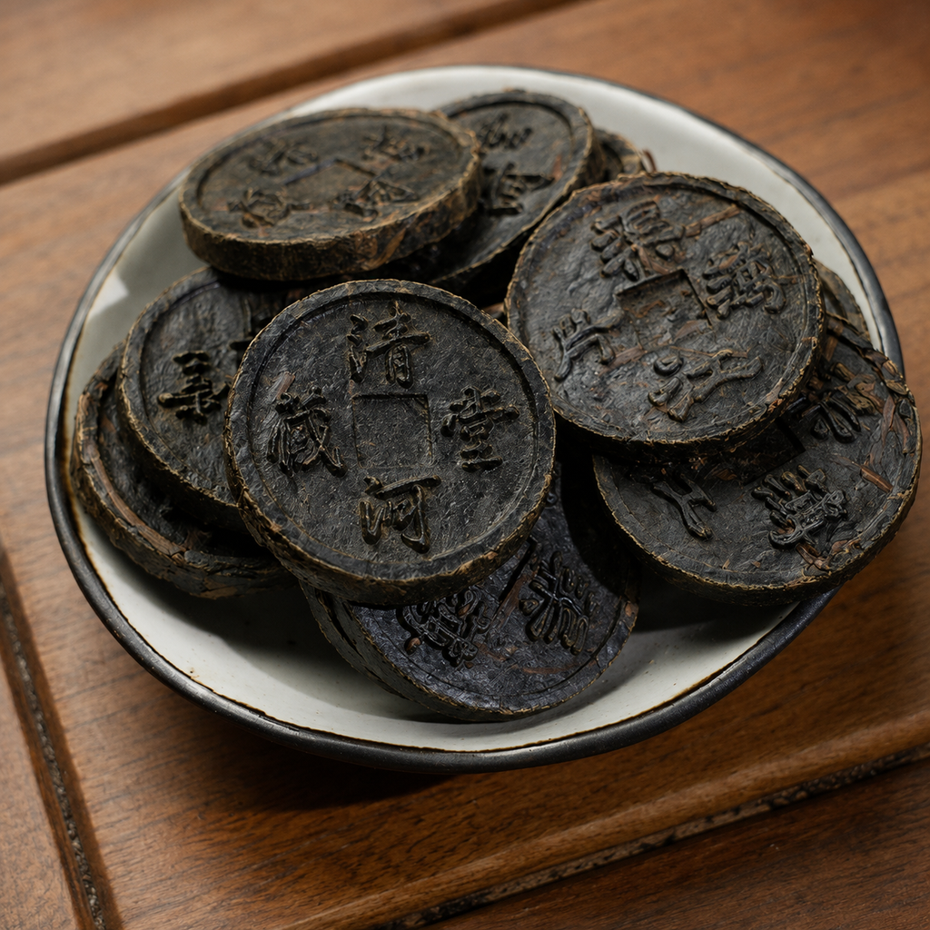 Liubu Linglong – Wild Old Tree Anhua Dark Tea Tianjian Tea Thin Disc