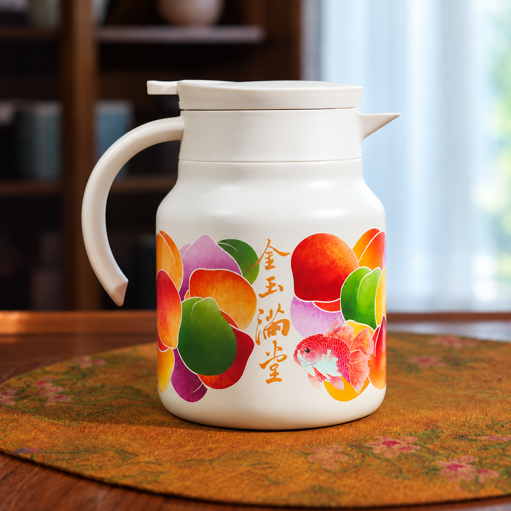 Jin Yu Man Tang – Ceramic-Lined Thermos Teapot 950ml